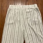Cali 1850 Linen White striped smockedâwaist wide leg pant large Photo 8