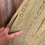 Mahina  Hawaii Olive Green Crochet Top Boho Eyelet Maxi Dress Medium Photo 3