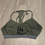Adidas Green and Black Sports Bra with Racerback Design Photo 0
