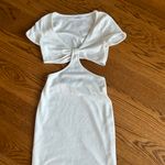 Reverse White Cut Out Mini Dress Photo 0