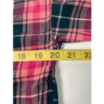 Dickies  Juniors Womens Long Sleeve Loose Fit Button-Down Shirt Pink Plaid‎ XS Photo 7