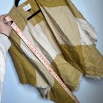 Universal Threads Universal Thread Plaid Poncho Cape Mustard Beige Fringe One Size Photo 5
