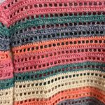 Gap Multi Color Long Bell Sleeve Crochet Pullover Cotton Colorful Sweater Small Photo 8