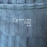 Aerie Offline By Tank Green Scalloped Hem Ribbed OG Groove Crop Top Medium Photo 3