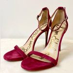 Sam Edelman Ariella Ankle Strap Suede Sandal in Pomegranate Pink Size 10.5 Photo 3