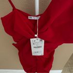 ZARA NWT Ruched Bow Dress Photo 9