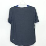 Lululemon Run Away Tee Shirt Heathered Black Reflective Pocket Women's Medium Photo 3