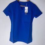 FIGS NWT  Catrina Slim‎ V Neck Scrub Top Blue XS Photo 0