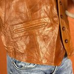 Tony Lama  Vintage Womens Leather Vest 13/14 Brown Size 44 Photo 2