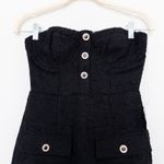 Petal and Pup  Womens Tweed Dress Size S Black Strapless Mini Bustier Chic‎ Party Photo 3