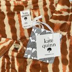 Kate Quinn NWT XXL Spice Water Drops Organic Cotton Goldilocks Peasant Shirt Top Brown Photo 3