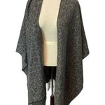 Woolrich  Sweater Wrap Gray Leopard One Size EUC Cardigan Photo 0
