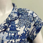 Jaye’s Studio x Danika Herrick Blue Pagoda Pajama Shirt Size XS Photo 6