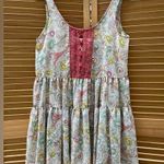 Anthropologie Fleur Wood Sheer Multicolored Paisley Babydoll Mini Dress whimsical Y2K - Small Photo 0