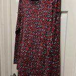 Motherhood Maternity  crew neck long sleeve red floral shirt size large Photo 2