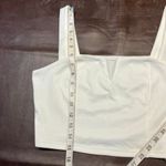 Cider  White Sleeveless Crop Top Sz M New Square Neck V Notch Tank Corset Style Photo 11