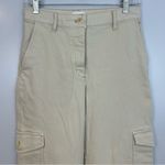 Wilfred Aritzia Cream Modern Cargo Utility Denim Pants Size 4 Photo 3