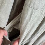 Free People Back Into It Pastel Sage Green Wide Leg Cotton Jumpsuit Large Photo 6