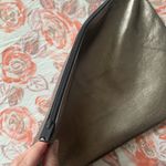 Free People Metallic leather carry all clutch laptop bag Make-up purse multi use sack Photo 1