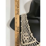 it's our time Womens Cream Crochet Flower Shirt Cover Up Small Photo 2