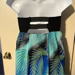 No Boundaries Tropical Strapless Dress with Black Bodice Photo 3