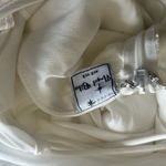 Angel Biba  Pleated Ruffle Sleeveless White Lined Dress Photo 8