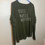 Xhilaration Olive Green Women's Graphic Top Photo 1