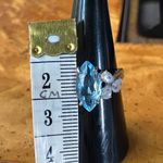 Sky Blue Topaz Rainbow Moonstone Sterling Silver Ring Size 8 Photo 6