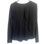 Fabletics Black Long Sleeve Spliced Open Back Pullover Sweatshirt Women Sz M Photo 1