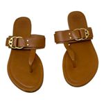 Tory Burch  Tan Leather Marsden Flat Thong Sandal Size 9.5 Photo 8