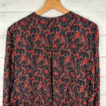 ALC Frank ALC Womens size 10 Sullivan Silk Mini Dress Elastic Waist Floral Long Sleeve Photo 10