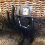 Ladies Geneva Platinum black chrome cuff watch Photo 1