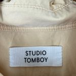 Studio Tomboy Drop Waist Shirt‎ Dress Midi Oversized Cotton One Size Tan Size undefined Photo 3
