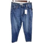 Kancan Distressed High Rise Mom Jeans Minimalist Streetwear Casual Women's 29 Blue Photo 1