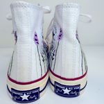 Converse Chuck Taylor High Top Lavender Embroidered Women’s 8.5 Photo 5
