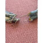 8 Other Reasons Hoop Earrings in Silver Denim One Size Womens Jean Jewelry Photo 4