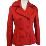 Nine West Red Wool Double Breasted Peacoat 2 Photo 1