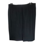 DKNY Vintage Timeless Classic Belt Loops Zipper Wool Black Pencil Skirt Size 12 Photo 3