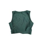Aerie offline Ribbed Shine Twist Front Sports Bra stretch crop top green XL Photo 2