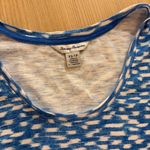 Tommy Bahama Short Sleeve Top XS Xtra Small Blue White Abstract Print Cotton Photo 1