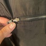 ZARA  Black Hooded Adjustable Waist Full Front Zipper Jacket Women Sz L Photo 3