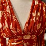 Lumiere Rust Orange Floral V Photo 3