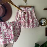 Pink Lily  island inspiration print two piece set‎ Women’s SIZE XS vacation beach Photo 2