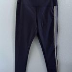 Free People  Movement Purple Active Tights Legging Workout Striped Down Side M Photo 0