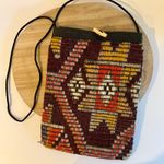 Indie Handmade Fabric Woven Weaved Southwestern Small Crossbody Bag Black Photo 8