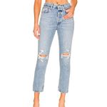 AGOLDE Riley High Rise Straight Crop Jeans in Blitz Blue Size 26 Photo 11