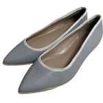 LOGO By Lori Goldstein  AUDREY Women’s 7 M Gray Leather Pointy Flats Shoes Photo 4