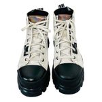 Palladium  White Revolt High Top Textile Tractor Platform Sneakers Size 7.5 Photo 3