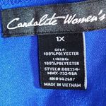 Candalite Women's Blue Floral Dress Size 1X Plus Size Wedding Guest Dress Photo 7