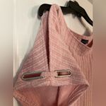 Olivia Blu  Pink Cold Shoulder Ribbed Short Sleeve Silver Accents Top Size Medium Photo 1